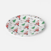 ホッケーサンタクリスマス ペーパープレート (アングル)