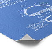 ホッケーシューズ1914特許アートブループリント ポスター (角)