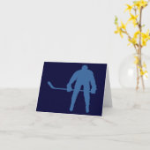 ホッケーシルエットノートカード カード (黄色い花)