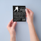 ホッケーシルエット、ホッケーキャ広告ンプ チラシ (手)