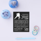 ホッケーシルエット、ホッケーキャ広告ンプ チラシ (シングル)