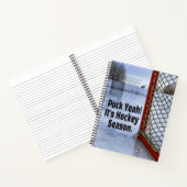 ホッケーシーズンアイスコールドユーモアおもしろいパック ノートブック (内部)