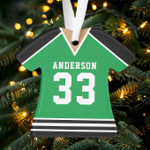 ホッケージャージースポーツチームユニフォームグリーンとブラック オーナメント