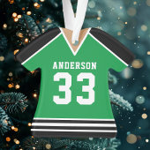 ホッケージャージースポーツチームユニフォームグリーンとブラック オーナメント