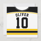 ホッケージャージー主題パーティー招待状テンプレート 招待状 (裏面)