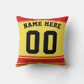 ホッケージャージー名前をカスタムする&ナンバーテンプレート枕 クッション (裏面)