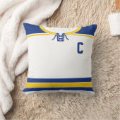 ホッケージャージー名&ナンバーテンプレート枕 クッション (ブランケット)