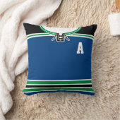 ホッケージャージー名&ナンバーテンプレート枕 クッション (ブランケット)
