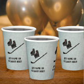 ホッケースケート任意の名前/大事な行事金属の外観 紙コップ