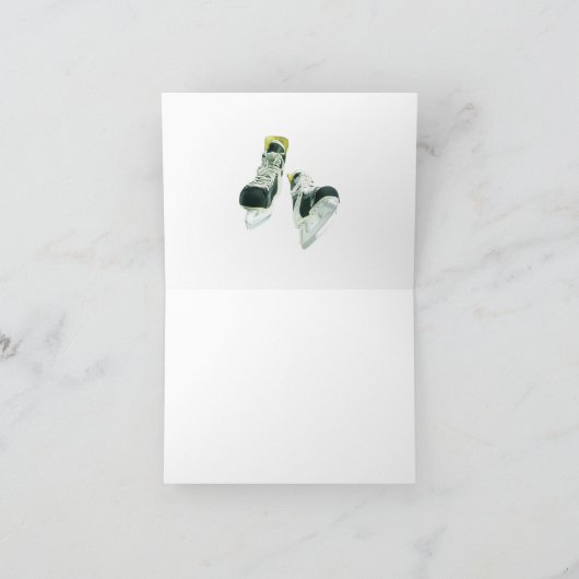 ホッケースケート感謝してい! サンキューカード (内部)