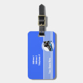 ホッケースケート;青 ラゲッジタグ (正面縦)