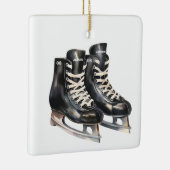 ホッケースケーパーソナライズされたトの名前と番号 セラミックオーナメント (右)