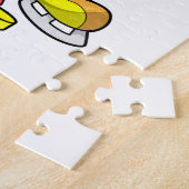 ホッケースティックとアイスホッケーのマウス ジグソーパズル (側面)