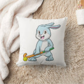 ホッケースティックとフィールドホッケーのバニー クッション (ブランケット)