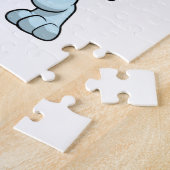 ホッケースティックとフィールドホッケーのバニー ジグソーパズル (側面)