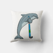 ホッケースティックとホッケーのイルカ クッション (裏面)