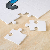 ホッケースティックとホッケーのイルカ ジグソーパズル (側面)