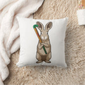 ホッケースティックとホッケーのバニー クッション (ブランケット)