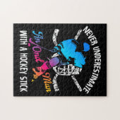 ホッケースティックを持った老人を決して過小評価しない ジグソーパズル (横)