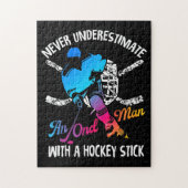 ホッケースティックを持った老人を決して過小評価しない ジグソーパズル (縦)