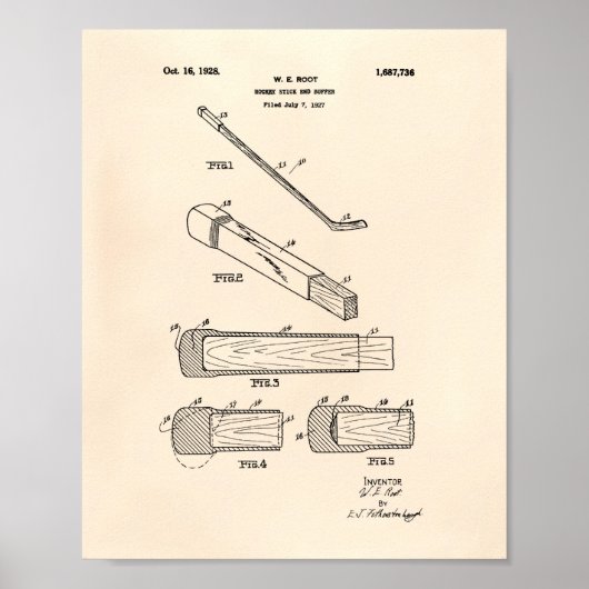 ホッケースティックエンドバッファ1927 – 古いピーパー ポスター (正面)