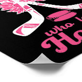 ホッケースティックパックスポーツが大好きな少女 ポスター (角)