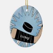 ホッケースティックパックデザインセラミックオーナメント セラミックオーナメント (右)