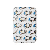 ホッケースティック付きキュートホッケーペンギン バスマット (正面縦)