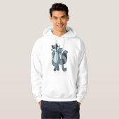 ホッケースティック付きホッケーのアライグマ パーカ (正面フル)