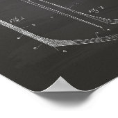ホッケースティック1924パテントアート – Chalkboard ポスター (角)
