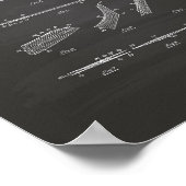 ホッケースティック1935パテントアート – Chalkboard ポスター (角)