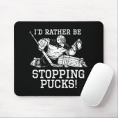 ホッケーストップゴアリーのロゴよ マウスパッド (マウス)