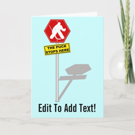 ホッケーストップゴアリー挨拶カード カード (正面)