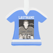 ホッケースポーツジャージーブルー（写真つき） オーナメント (裏面)