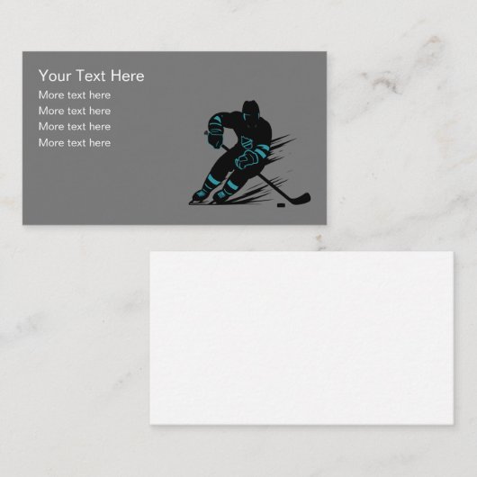 ホッケースポーツテーマ名刺デザイン 名刺 (正面/裏面)