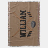 ホッケースポーツファンブランケットギフト スローブランケット (正面縦)