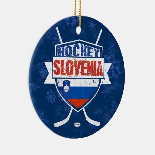 ホッケースロベニアのクリスマス装飾品 セラミックオーナメント (右)