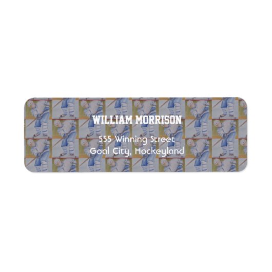 ホッケータイム差出人住所 ラベル (正面)