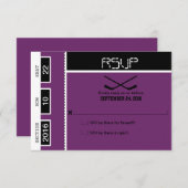 ホッケーチケットウェディングRSVP 出欠カード (正面/裏面)