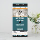 ホッケーチケット結婚式招待状 招待状 (スタンド正面)