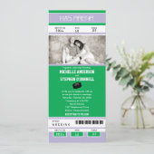 ホッケーチケット結婚式招待状 招待状 (スタンド正面)