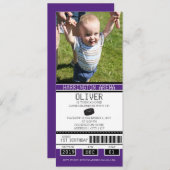 ホッケーチケット誕生日 招待状 (正面/裏面)