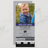 ホッケーチケット誕生日 招待状 (正面/裏面)