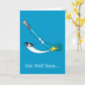 ホッケーチームから元気を得る カード (黄色い花)