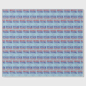 ホッケーチームが一緒にギフトラップを貼る ラッピングペーパー (フラット)