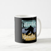 ホッケーティー – ヴィンテージレトロホッケーゴアリー コーヒーマグカップ (正面右)