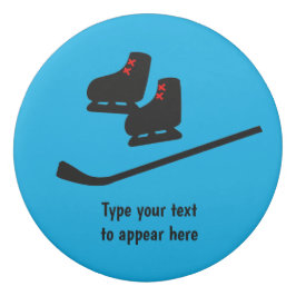 ホッケーテーマ – スケートとスティック – 追加のカスタム文字 消しゴム