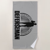 ホッケーディフェンスマン ビーチタオル (正面)