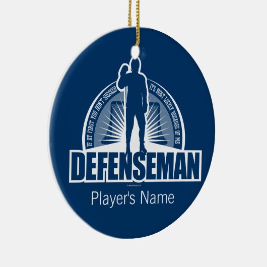 ホッケーディフェンセマンセラミックオーナメント セラミックオーナメント (右)