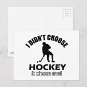 ホッケーデザイン ポストカード (正面/裏面)